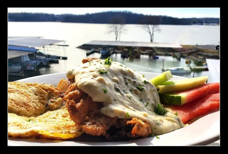 Brunch specialties with mimosa