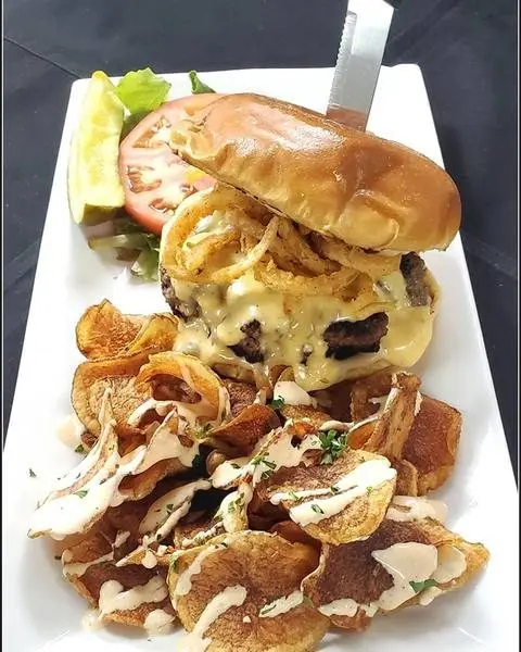 Fried Onion Ring Burger