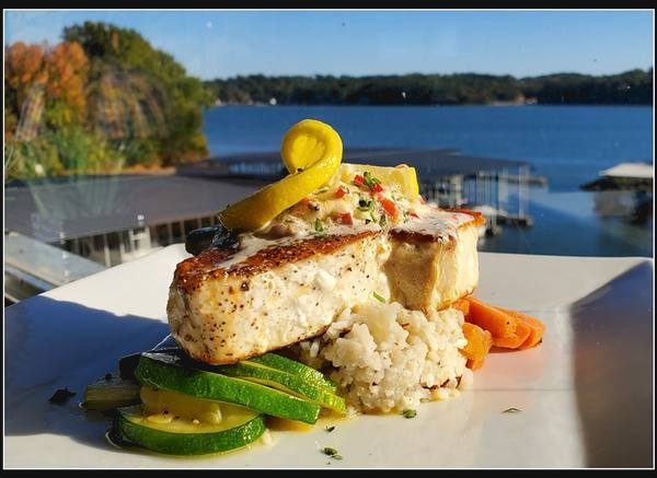 Swordfish with caper compound butter
